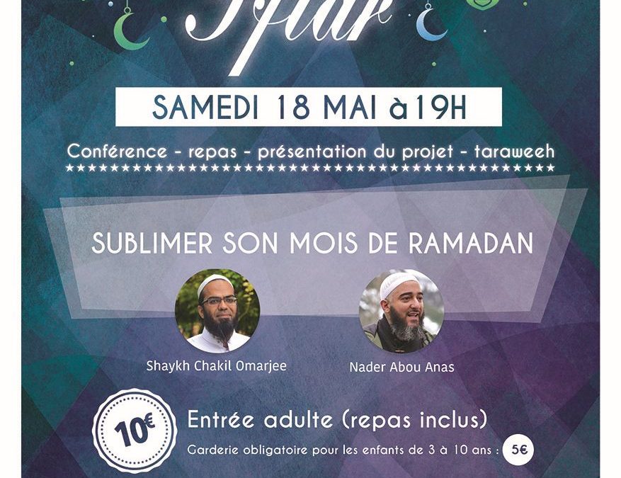 Samedi 18 mai 2019: 1er Iftar solidaire